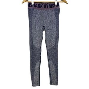 Gym shark Flex Leggings Size Small S Navy Marl Mallow Purple Mid Rise Contour